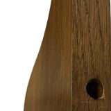 Vintage book shelf wall rack 1970s in dark oak - minimalist design