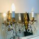 Louis XV wall lights in gilded bronze with pendants, mid-20th century / n°2