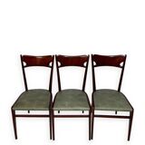 Chaises de salle à manger en bois de hêtre aux tons verts, années 1950