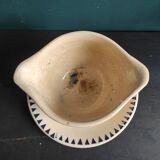 French vintage set of 4 plates, sauce boat and platter, from Longchamps, Cannes model