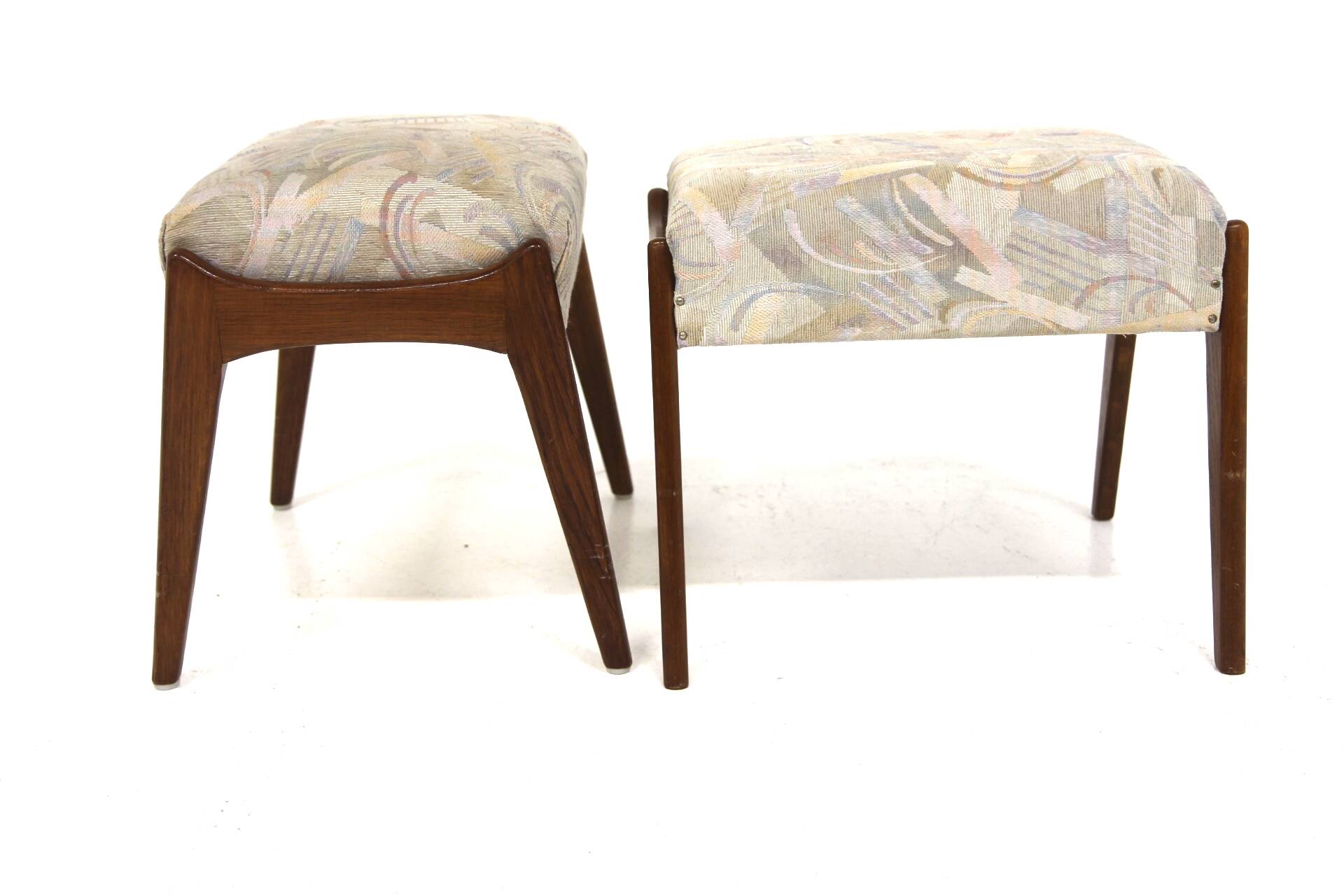Set of 2 Scandinavian ottomans, Sweden, 1960