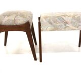 Set of 2 Scandinavian ottomans, Sweden, 1960