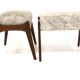 Set de 2 ottomans scandinave, Suède, 1960