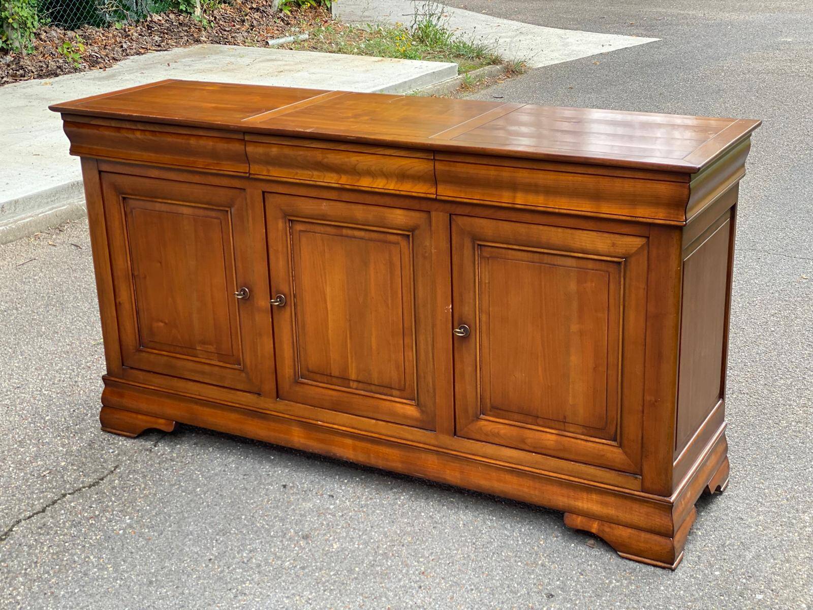 19th century Louis Philippe solid oak sideboard