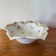 White and Gold Limoges Porcelain Bowl