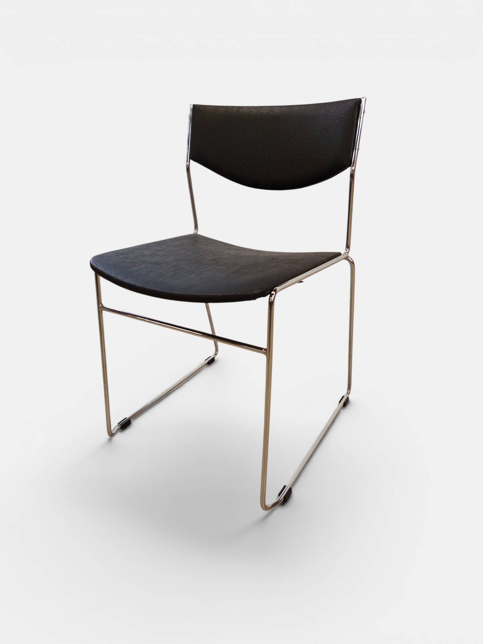 Stackable sled chair from the 1970s.