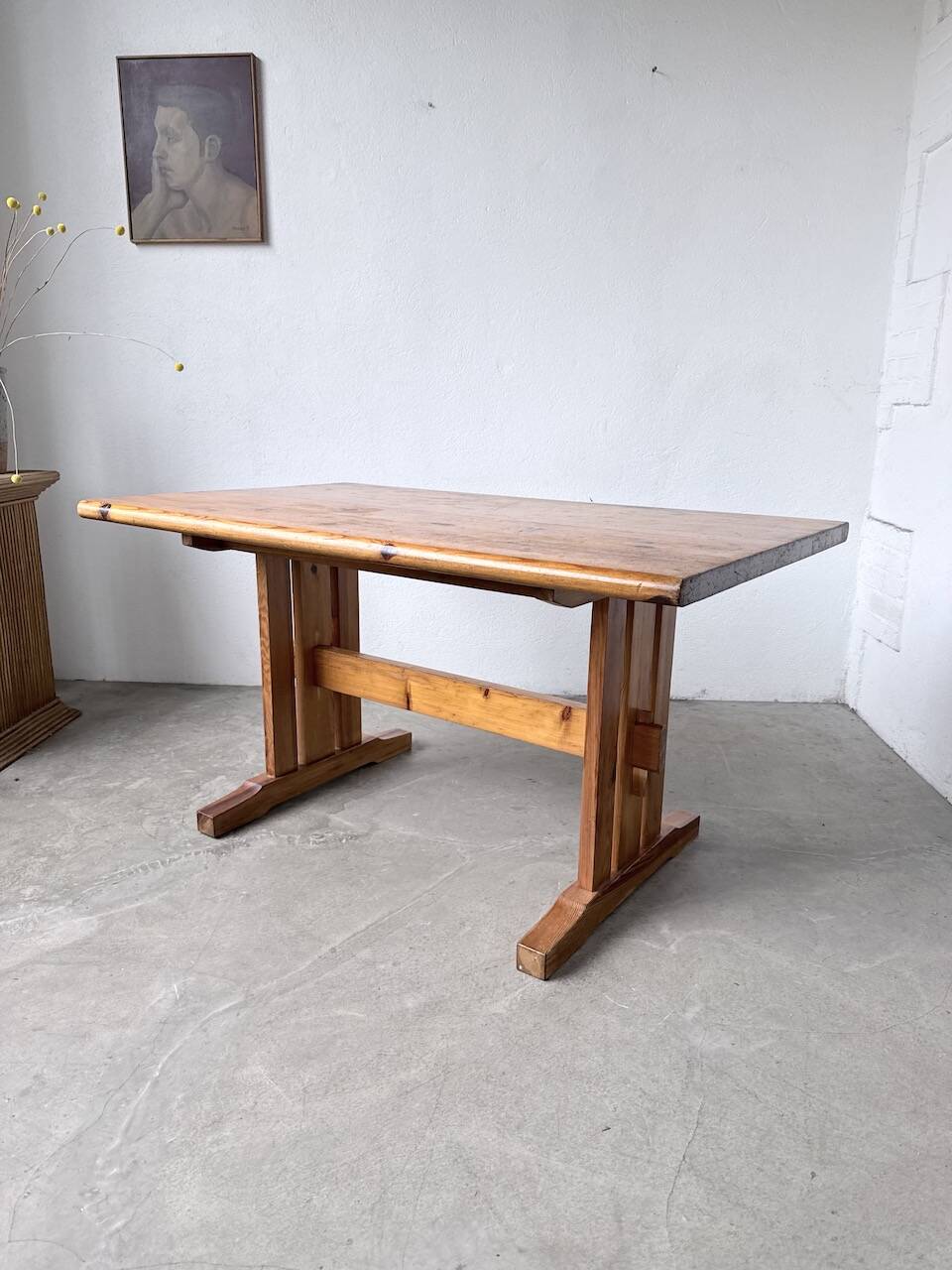 Mountain furniture table made of solid pine