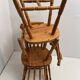 3 western country type pine chairs 1970 turned wood