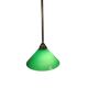 Vintage pendant lamp – billiard lamp – opaline glass – brass – 1960s