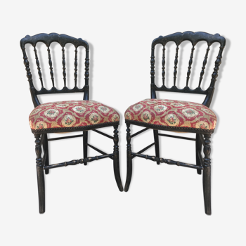 Paire chaises Napoleon lll