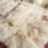 Beige goatskin rug in pair