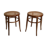 Pair of caned stools