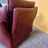 Danish red leather armchair by Svend Skipper 1970s