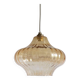 Suspension vintage en verre fumé