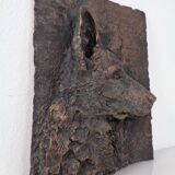 Large copper-coloured German Shepherd relief, 1960s