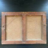 Tableau ancien ville en bord de mer