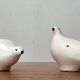 Vintage handmade ceramic bird whistles Riekko by Punainen Paja and Lintupaja, Finland, 1970s, set of 2.