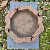 Red velvet footstool in the Louis XV style