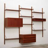 Royal System wall unit designed by Poul Cadovius for Cado, Denmark 1950’s