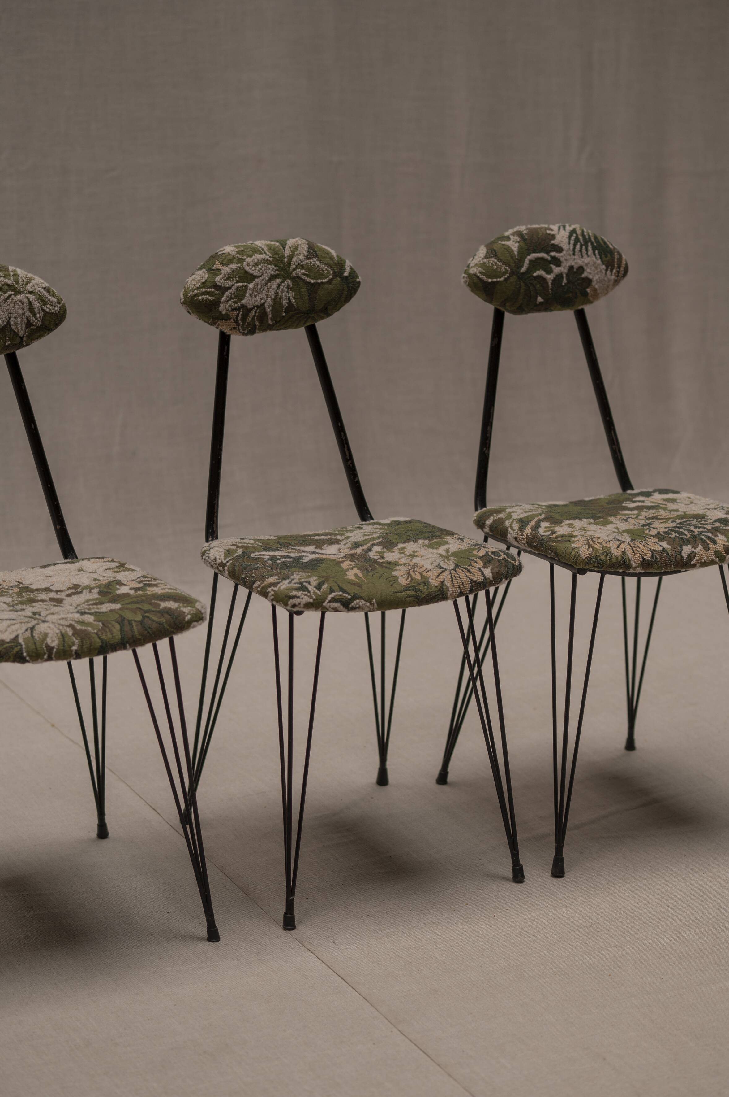 Italian set of mid-century dining chairs, 1960s