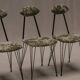 Italian set of mid-century dining chairs, 1960s