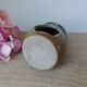 Pyrite Stoneware Owl Candle Holder, Vintage Pottery Owl Fragrance Burner