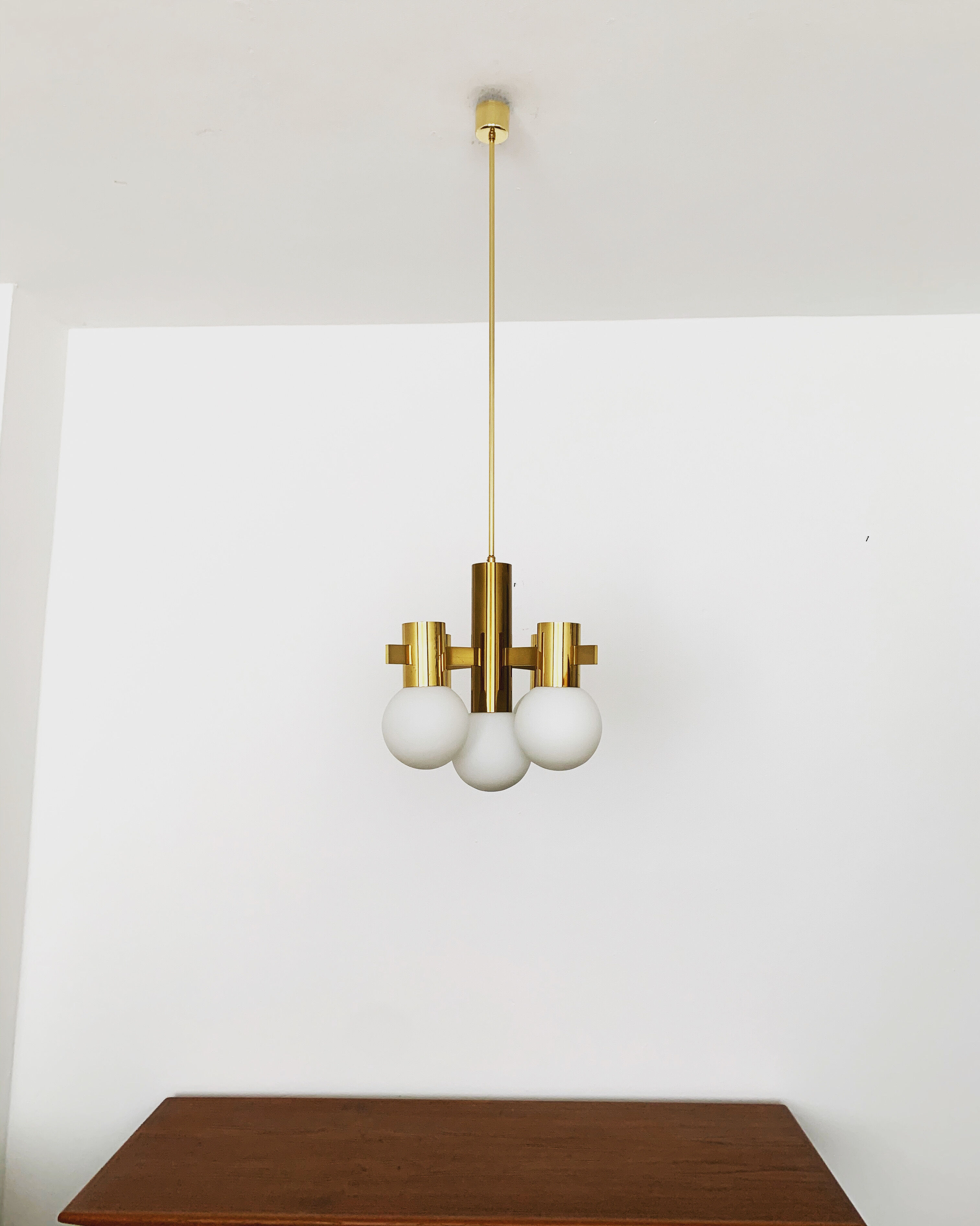 Swedish brass chandelier by Hans Agne Jakobsson