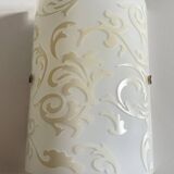 Polished and screen-printed glass sconce by eglo