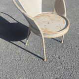 Series of 10 garden chairs made of steel garden patina
