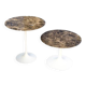 Eero Saarinen & Knoll, 2 "tulip" side tables in "EMPERADOR" marble, 20th century