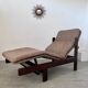 Old chaise longue wooden lounge chair Italian design from the 60s vintage