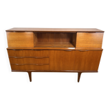 Mid Century Retro Vintage Teak Sideboard 1960 Bureau Flap + Cocktail Bar