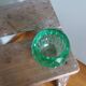 Green glass tealight holder