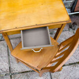 Old children's table and chair
