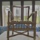 Vintage wicker and rattan children's armchair
