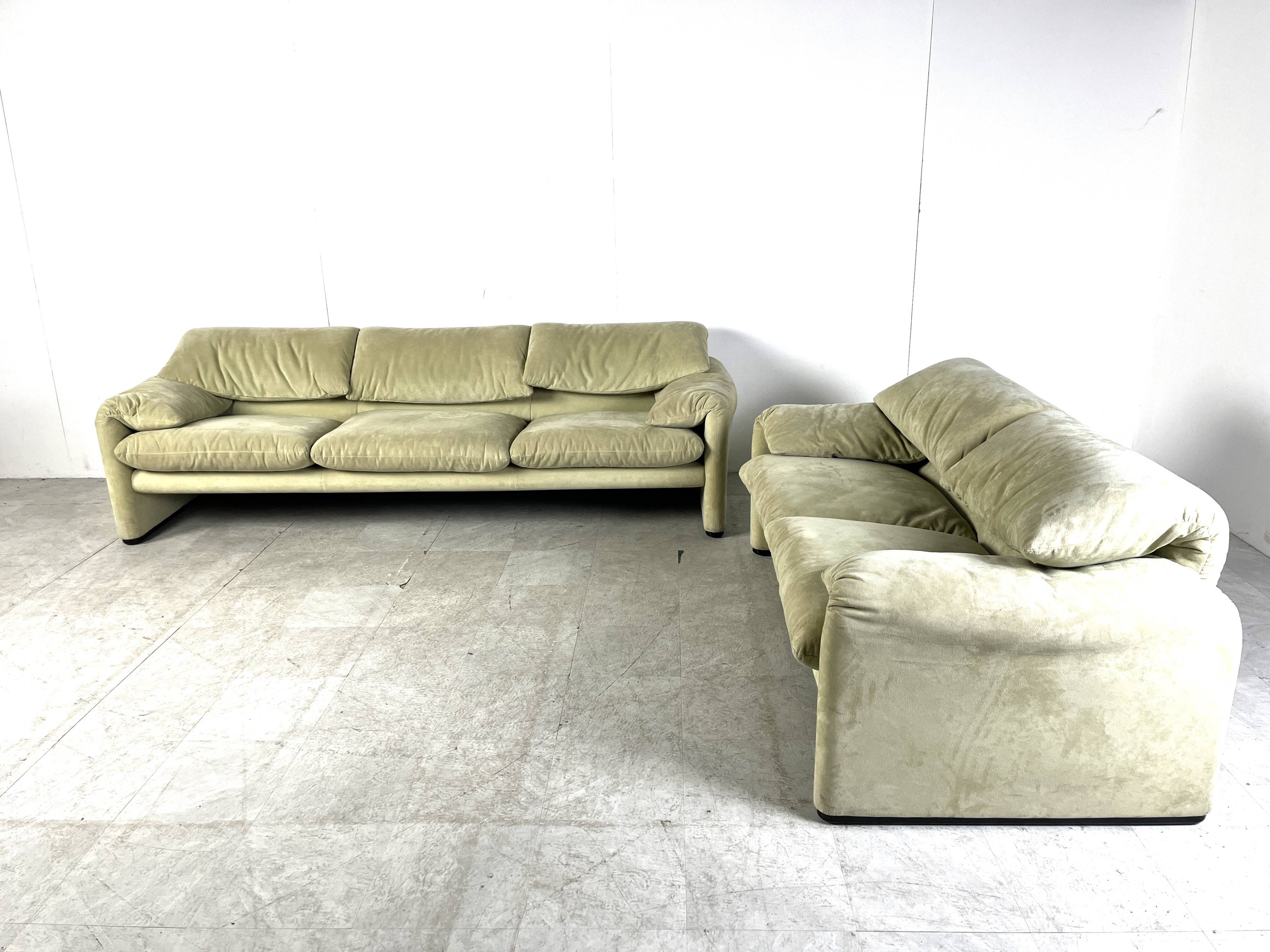 Maralunga sofa set by Vico Magistretti for Cassina