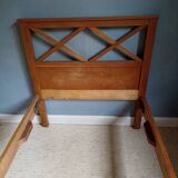 Lit vintage année 60 une place en bois massif clair
