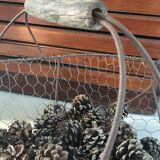 Old metal wire basket