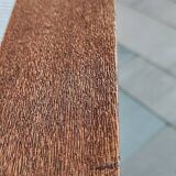 Art Deco armchair in solid oak and off-white corduroy, 1950s