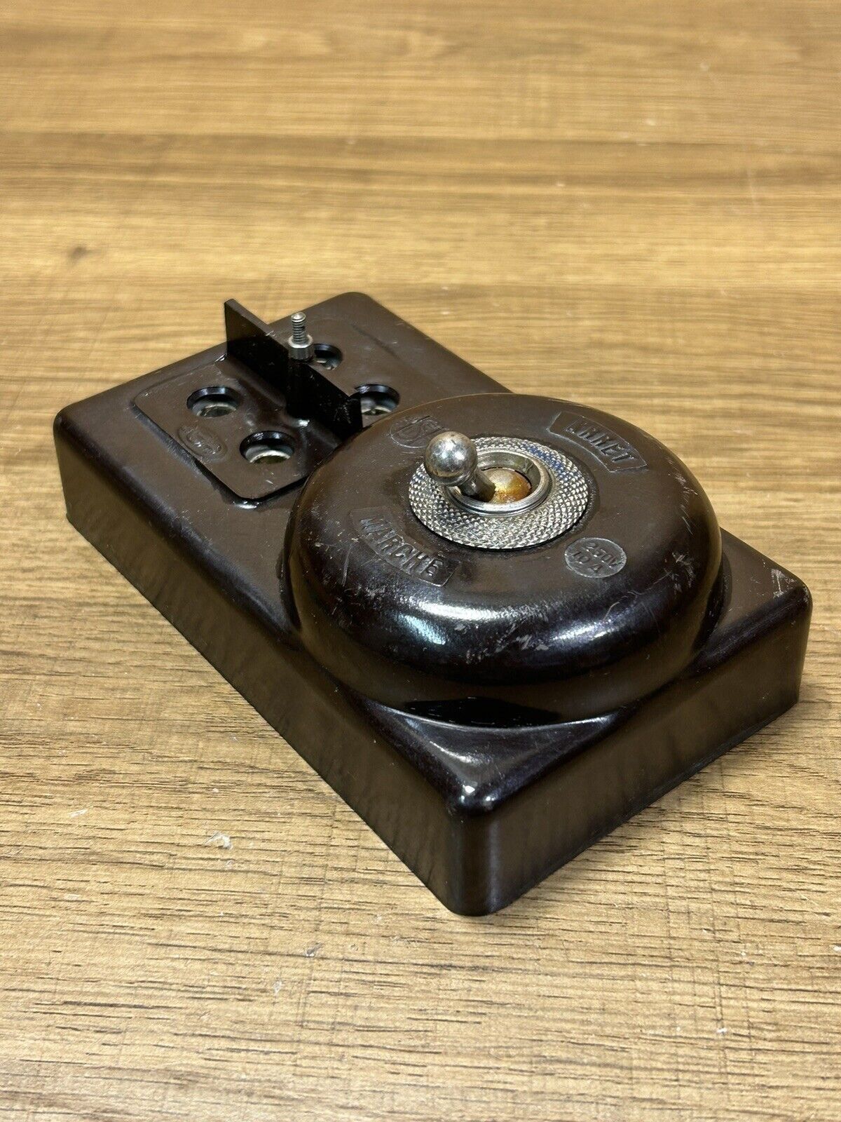 Bakelite switch, 50s, with fuse doors