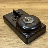 Interrupteur bakelite , années 50, avec portes fusibles