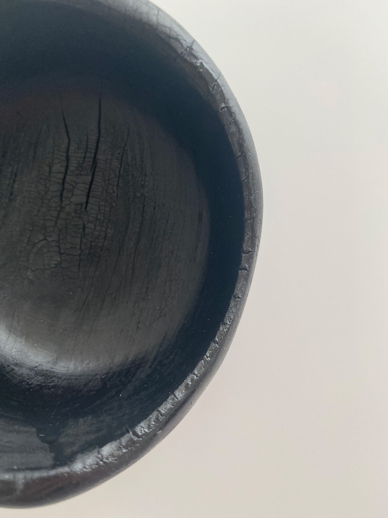 Empty pocket burnt wood