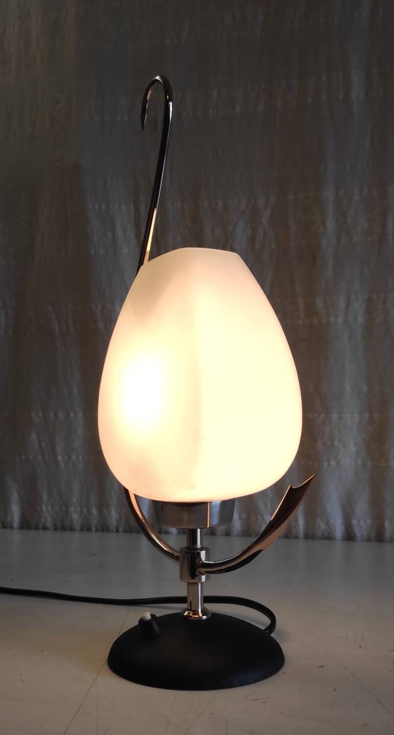 Table lamp from the Arlus house in brass and opaline - 1950s/60s