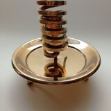 Golden brass candlestick from the 70's