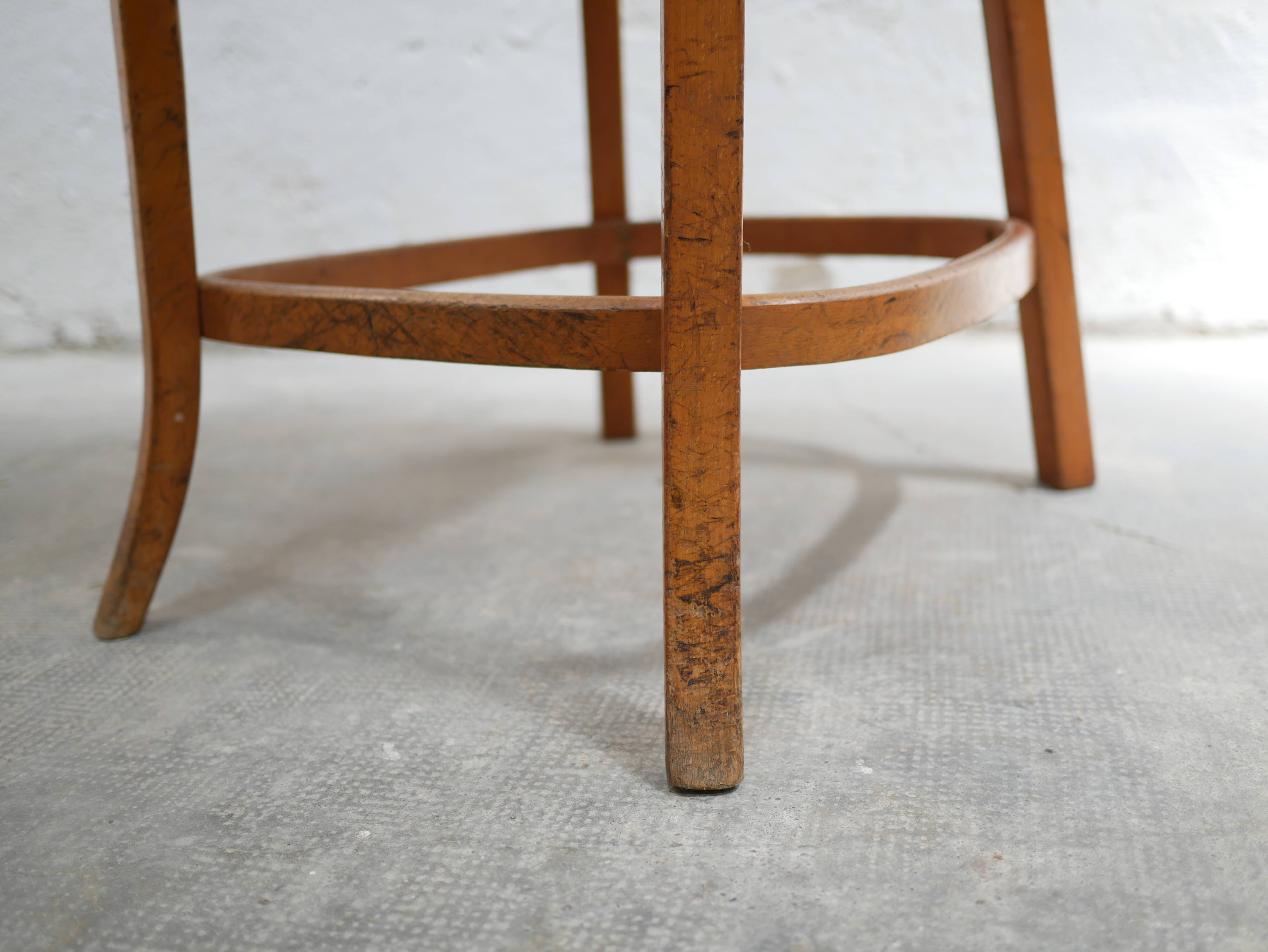 Vintage wooden bar chair by Baumann editions