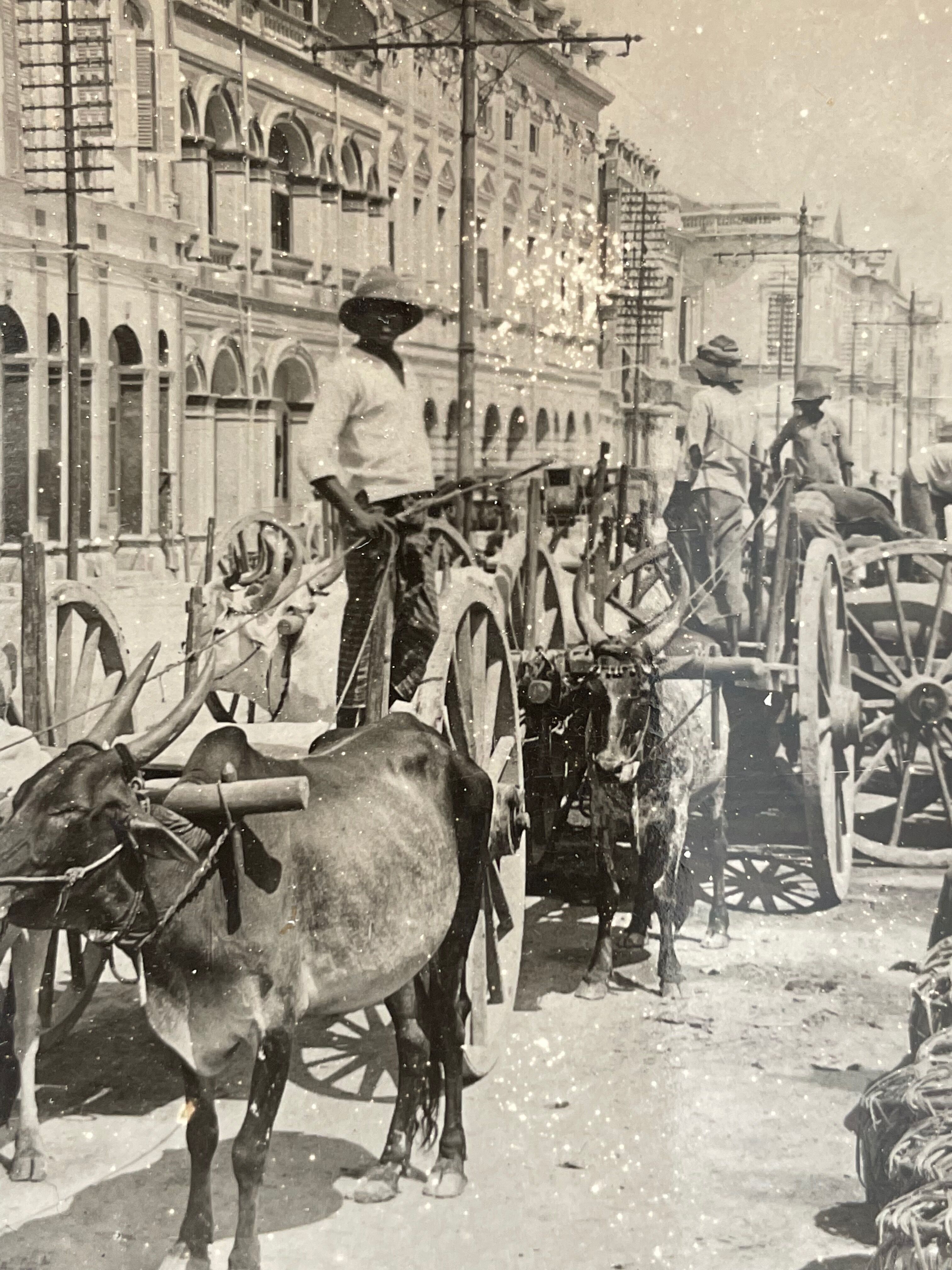 Old photography stereo, stereograph, luxury albumine 1903 quai de Penang