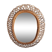 Miroir rotin oval 60x73cm