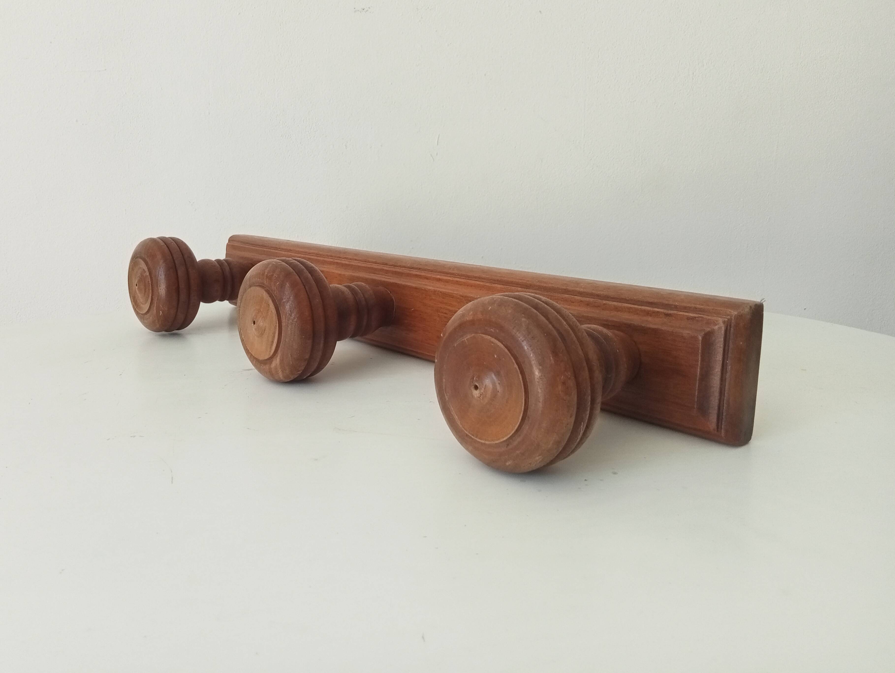 Rustic vintage wall coat rack