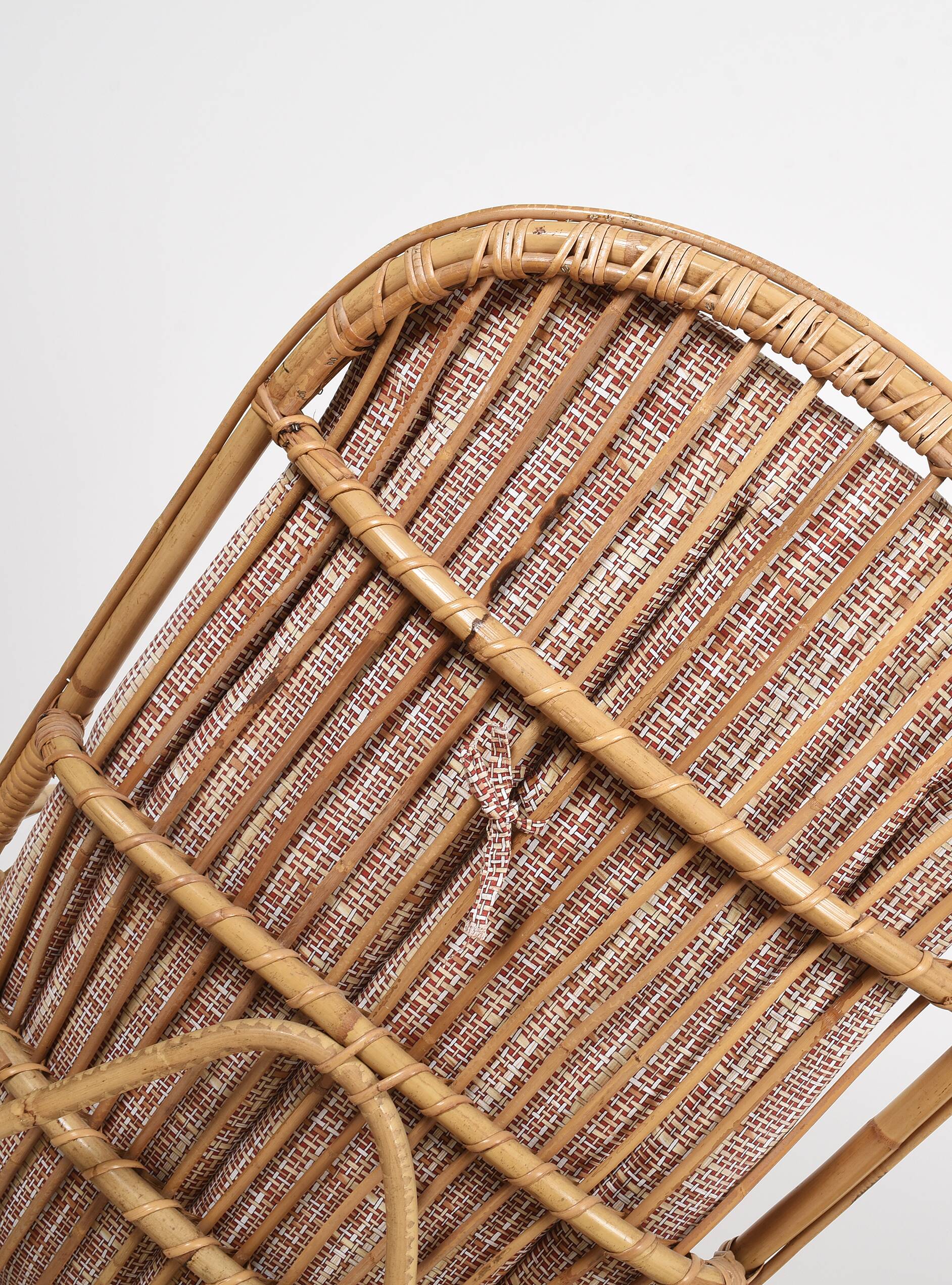 Antique, vintage rattan armchair
