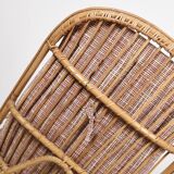 Fauteuil en rotin ancien, vintage